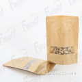 クラフトペーパージッパーロックバッグクラフト紙袋